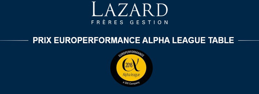 Lazard Frères Gestion 7ème année consécutive dans le top 10 Alpha